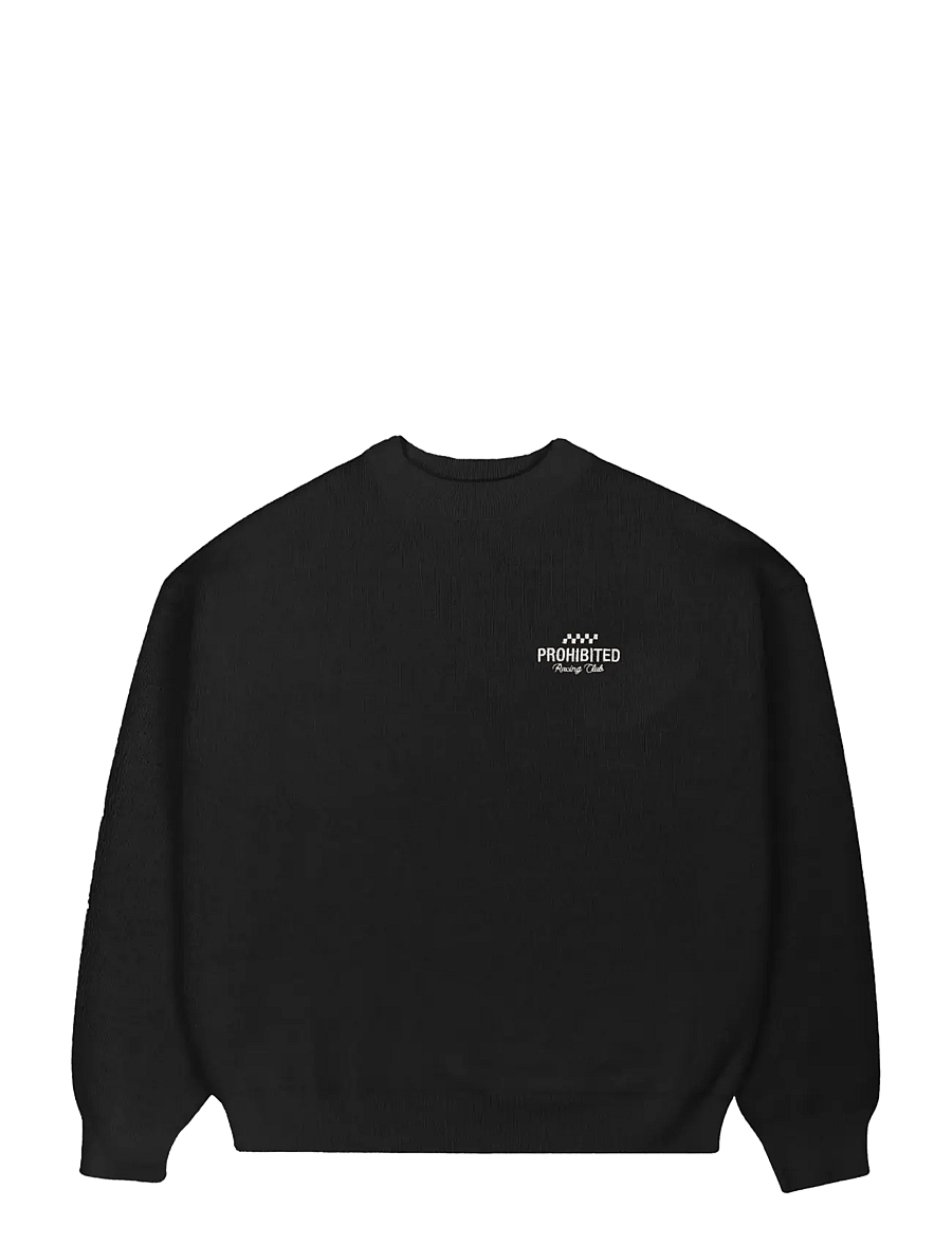 Prohibited - Vortex Knit Sweater Black - rund hals - black - 1