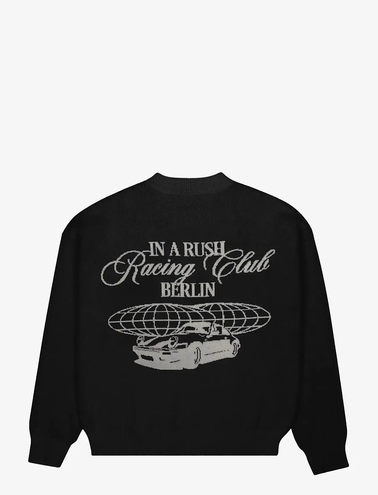 Prohibited - Vortex Knit Sweater Black - rundhalsad - black - 2