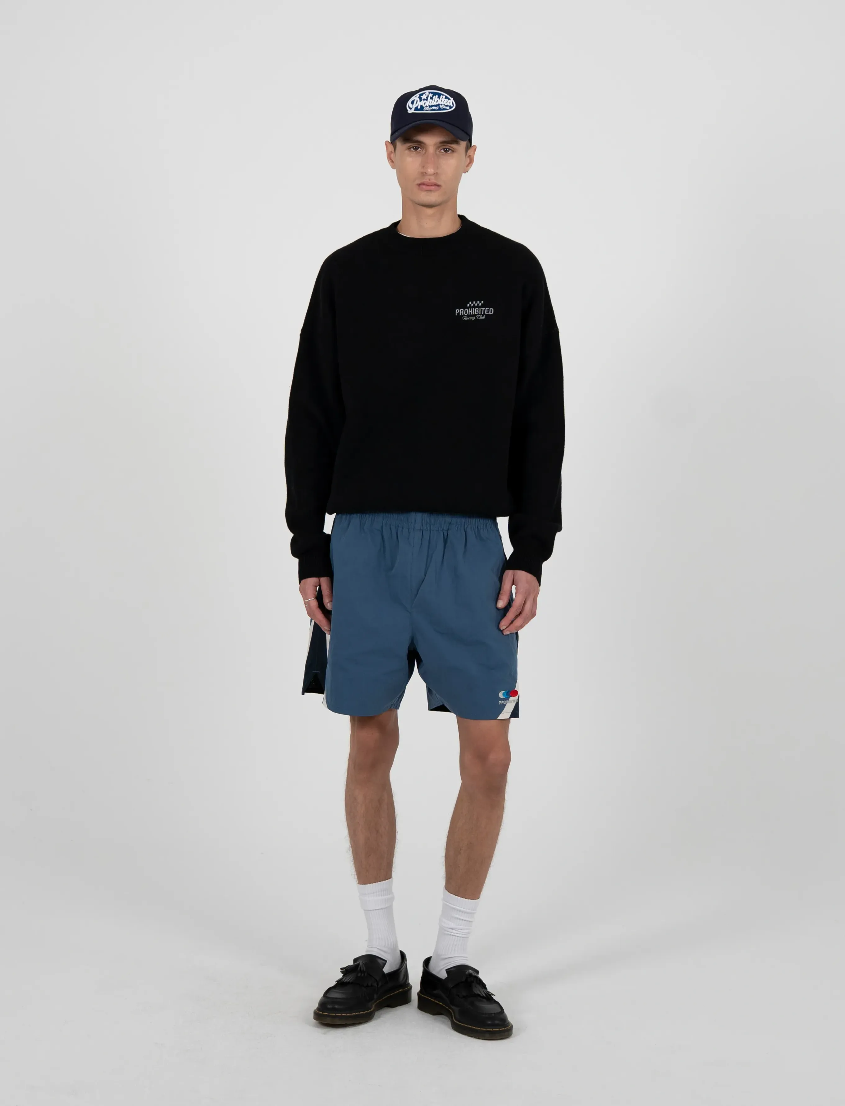 Prohibited Vortex Knit Sweater Black, M, Black, Strik > Runde Halse, Herre