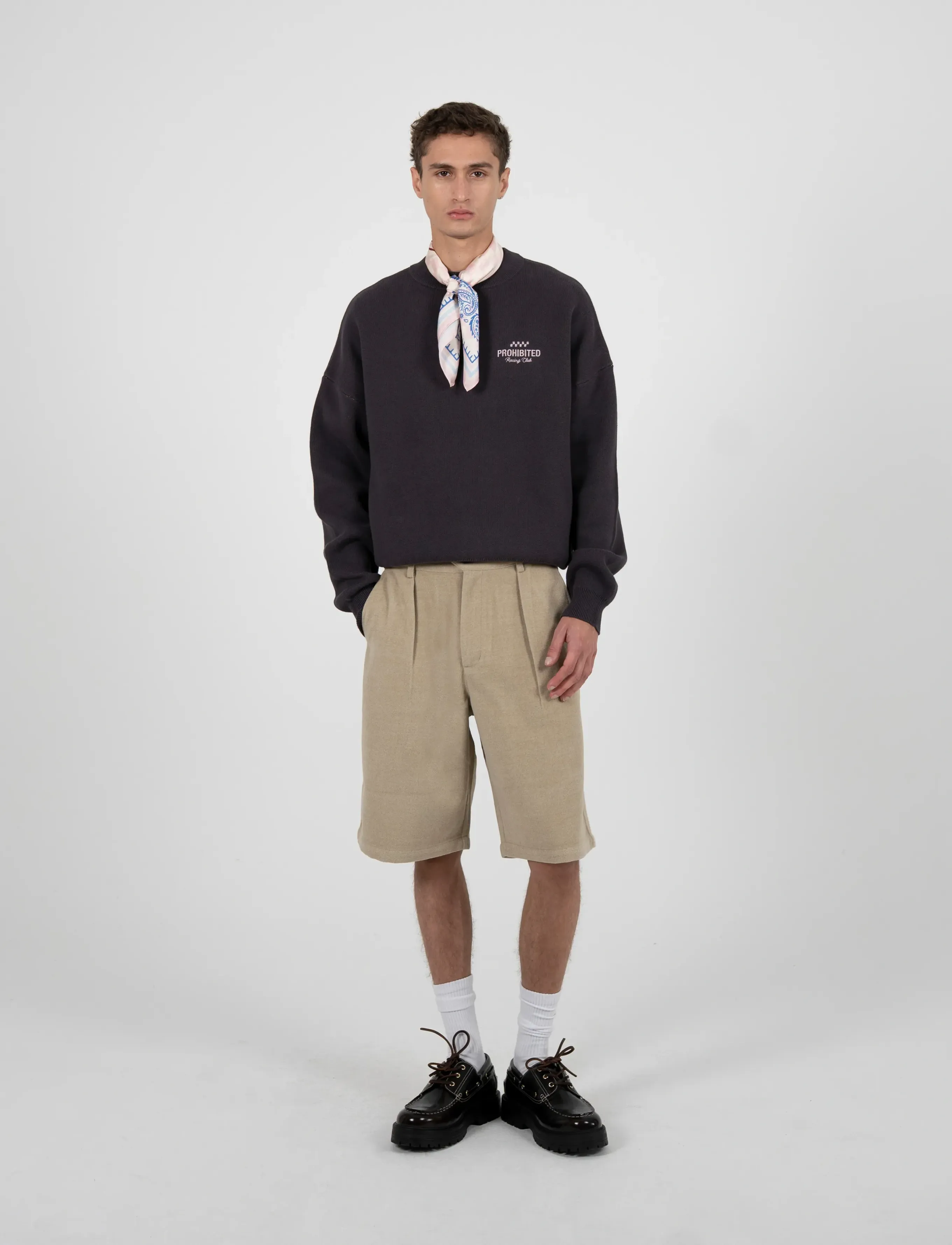 Prohibited Vortex Knit Sweater Brown, Mænd, Striktrøje, Sort, Str: L