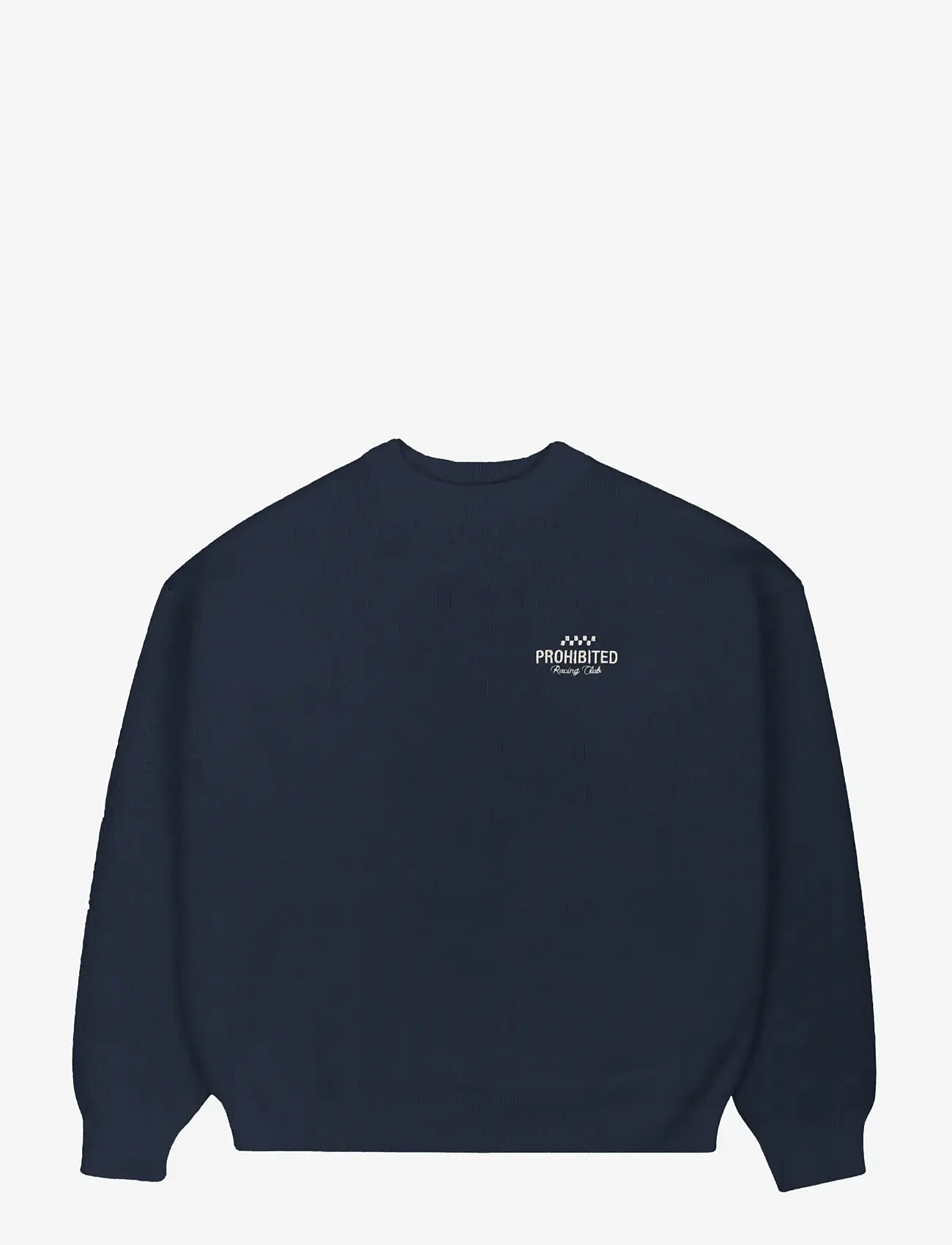 Prohibited - Vortex Knit Sweater Navy - rundhalsad - navy - 1