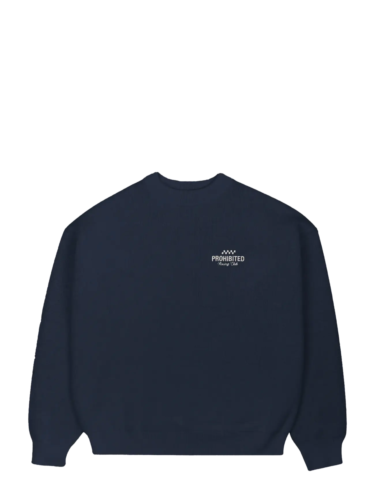 Prohibited Vortex Knit Sweater Navy - Riided - NAVY / navy