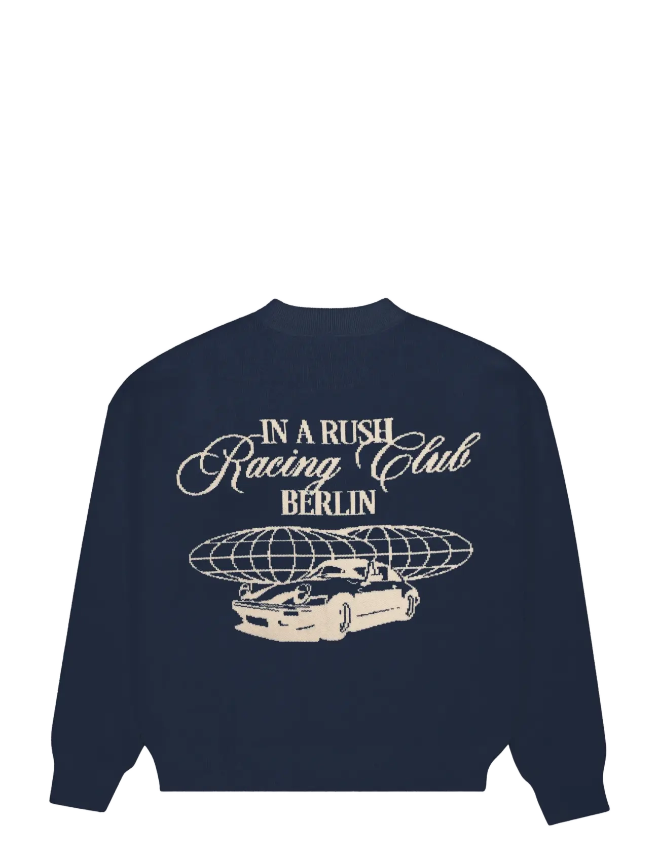 Prohibited - Vortex Knit Sweater Navy - rundhalsad - navy - 2