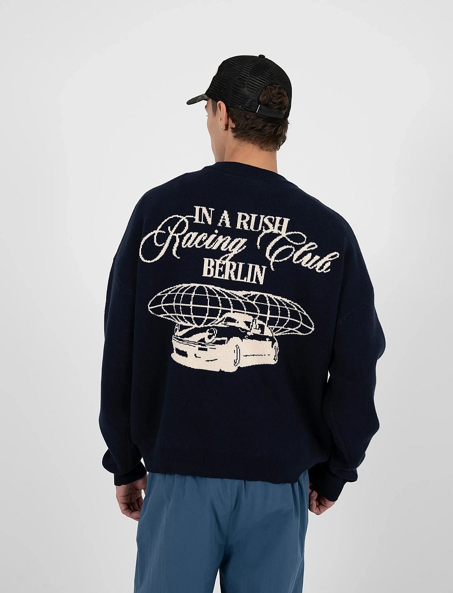 Prohibited - Vortex Knit Sweater Navy - rundhals - navy - 3