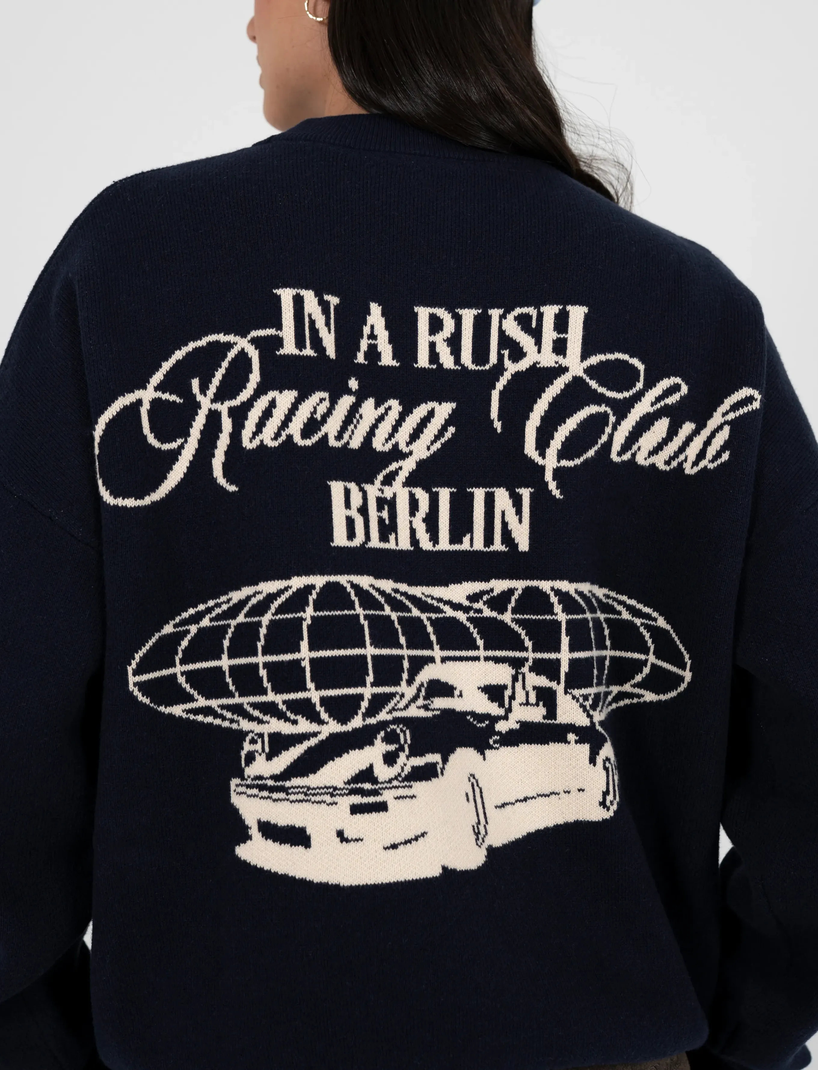 Prohibited Vortex Knit Sweater Navy - Drabužiai - NAVY / navy