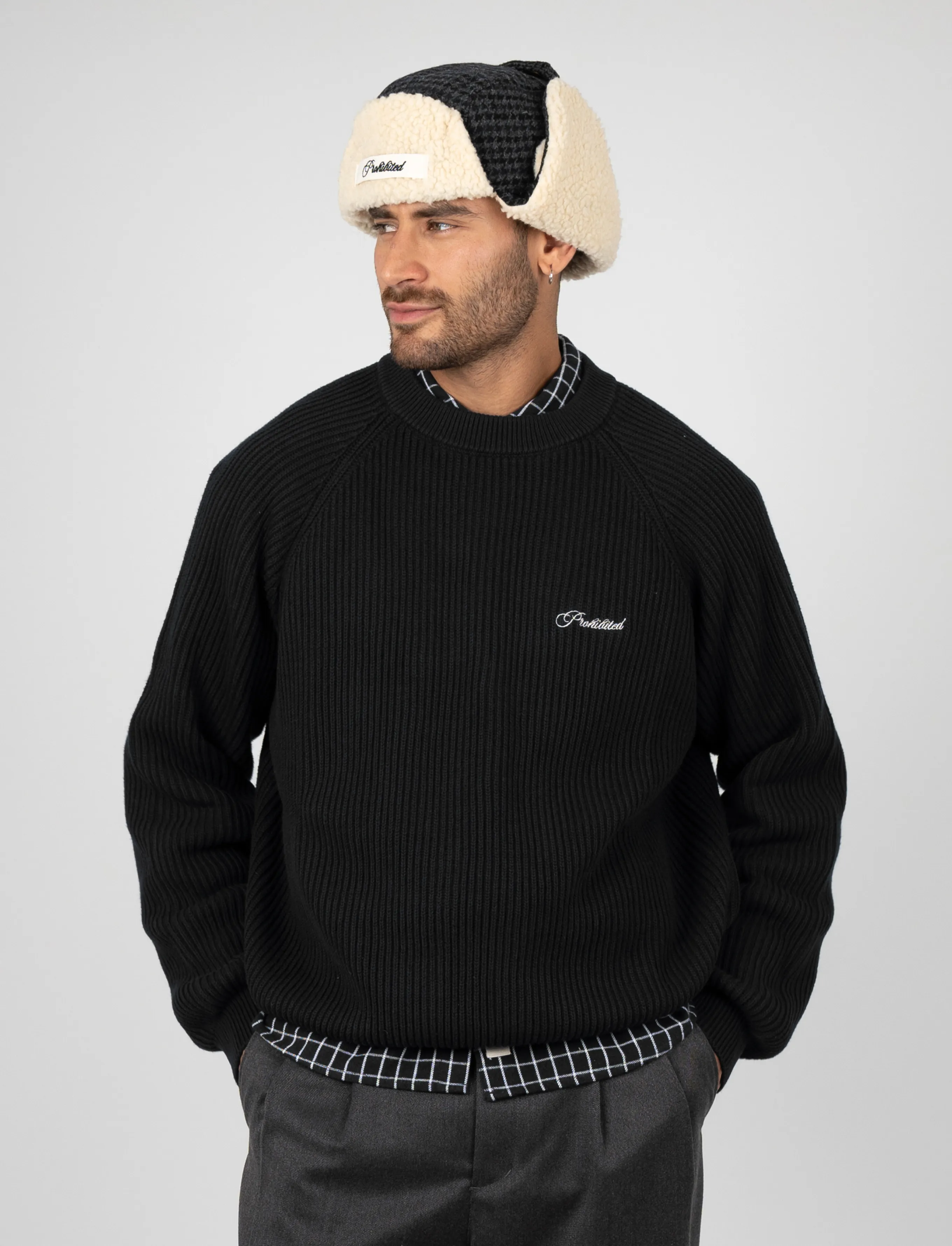 Prohibited - Campus Knit Sweater - black - 3
