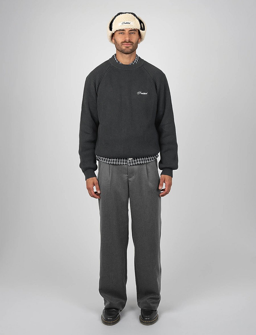 Prohibited - Campus Knit Sweater - rundhals - dark grey - 0