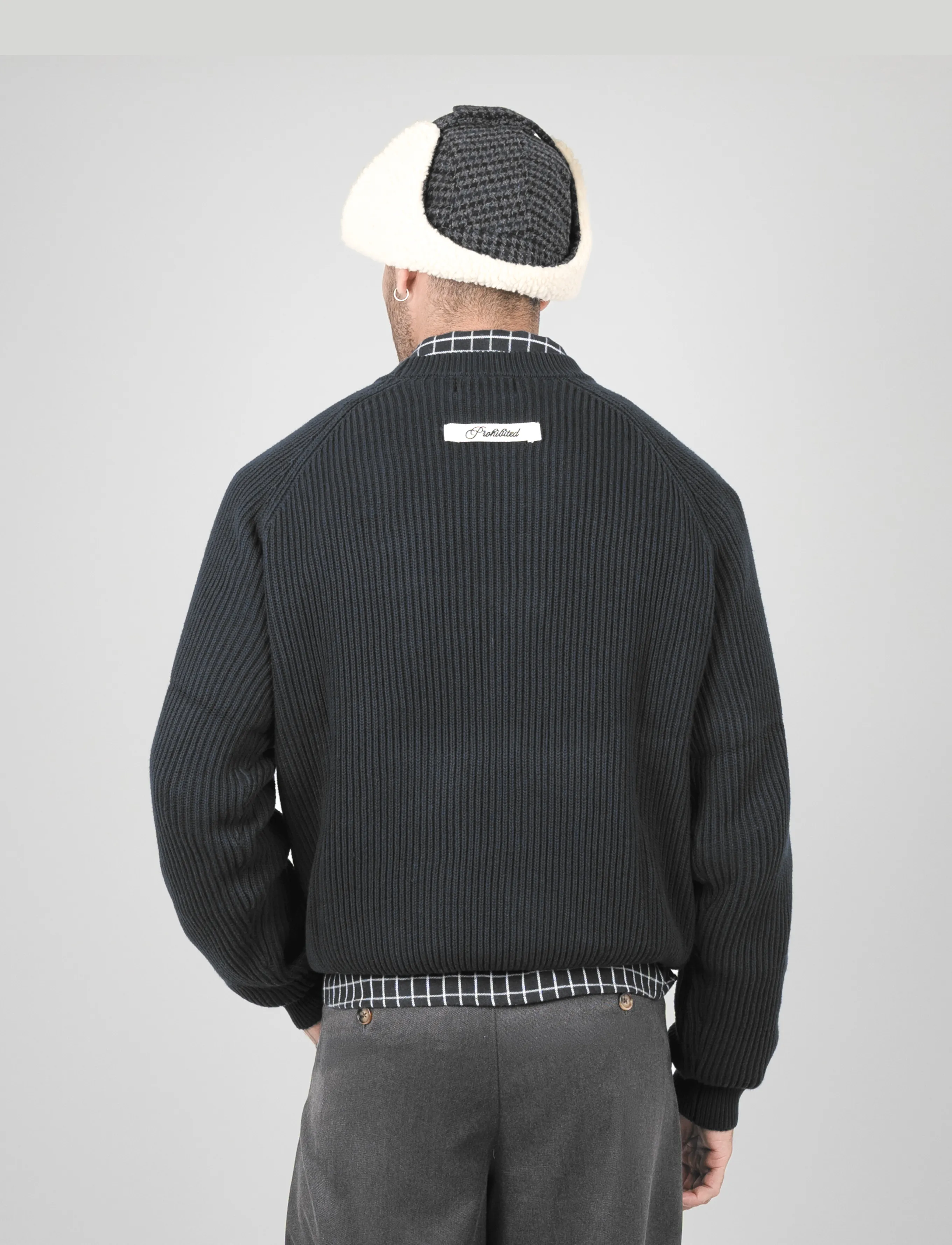 Prohibited - Campus Knit Sweater - rundhals - dark grey - 4