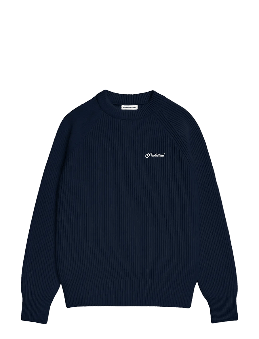Prohibited - Campus Knit Sweater - rundhals - navy - 1