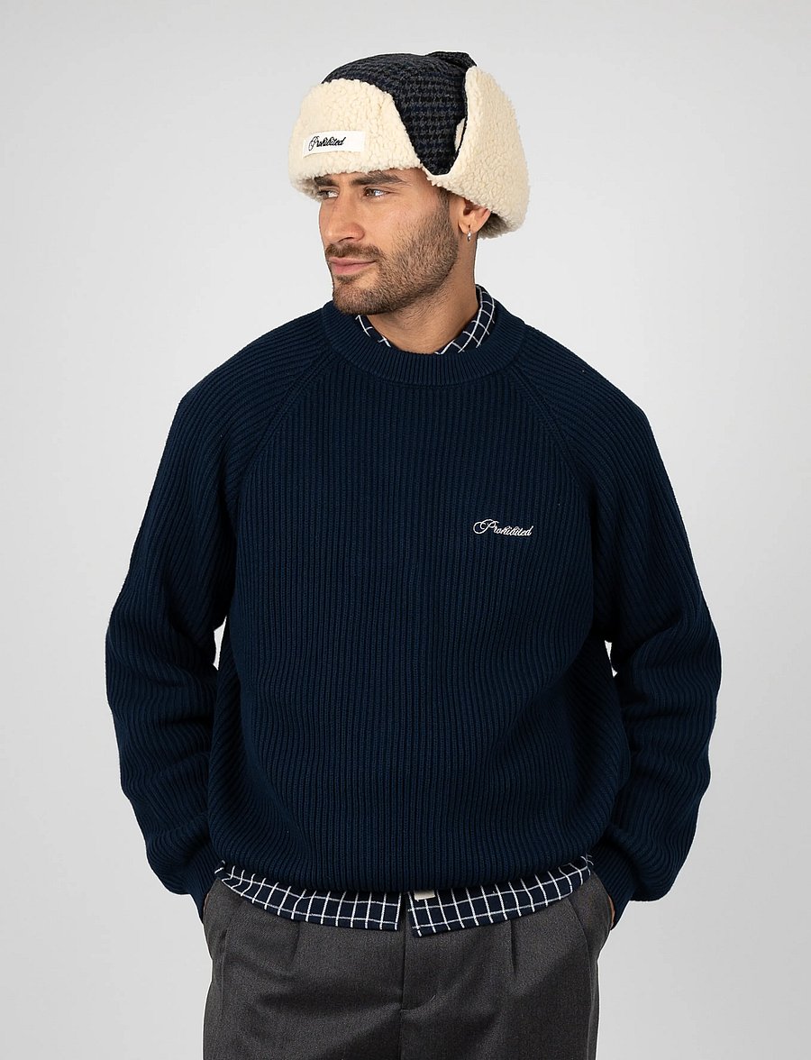 Prohibited - Campus Knit Sweater - rundhals - navy - 3