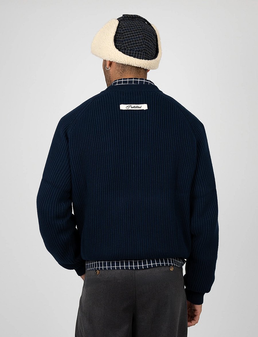 Prohibited - Campus Knit Sweater - rundhals - navy - 4