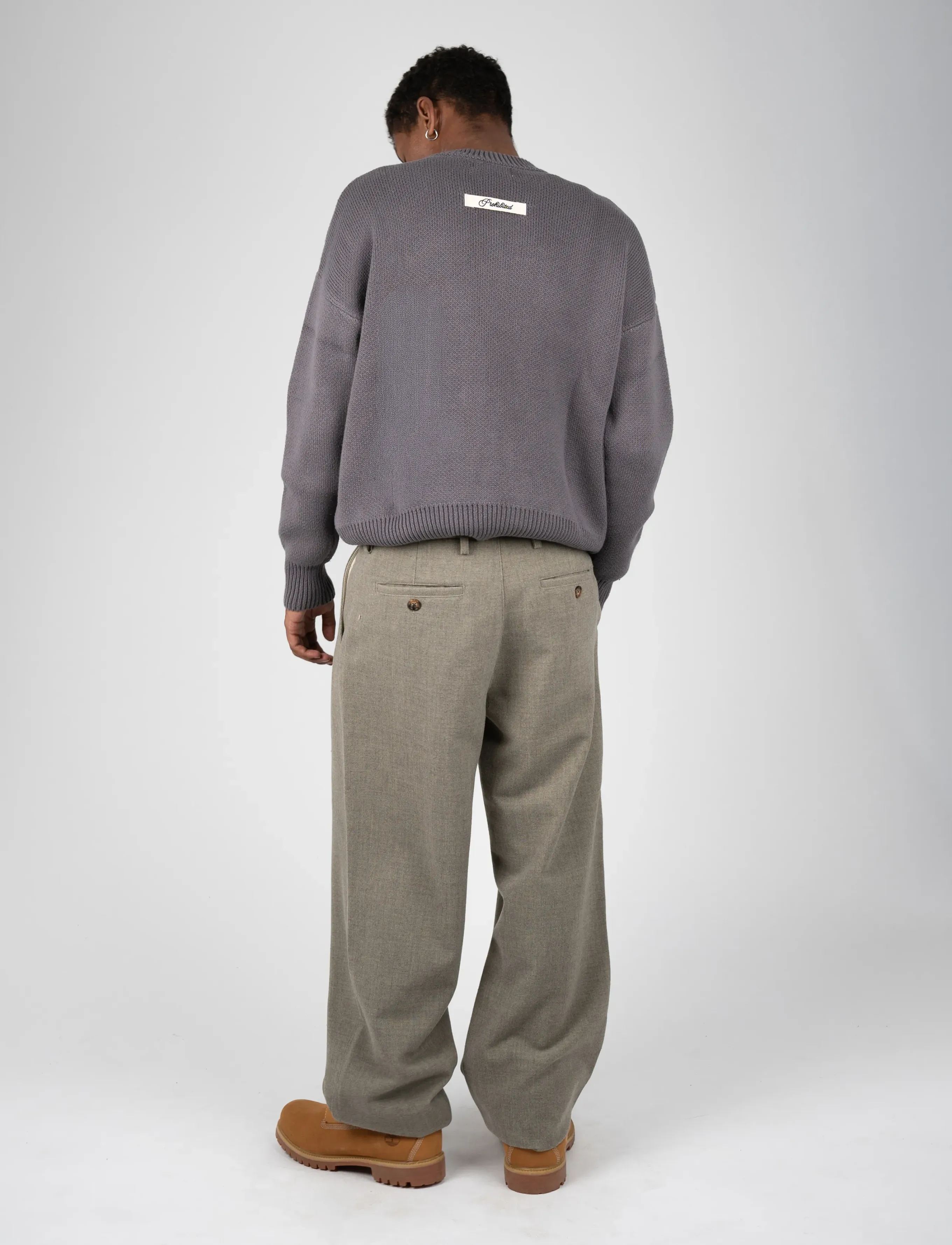Prohibited - Varsity Knit Sweater - brown - 3