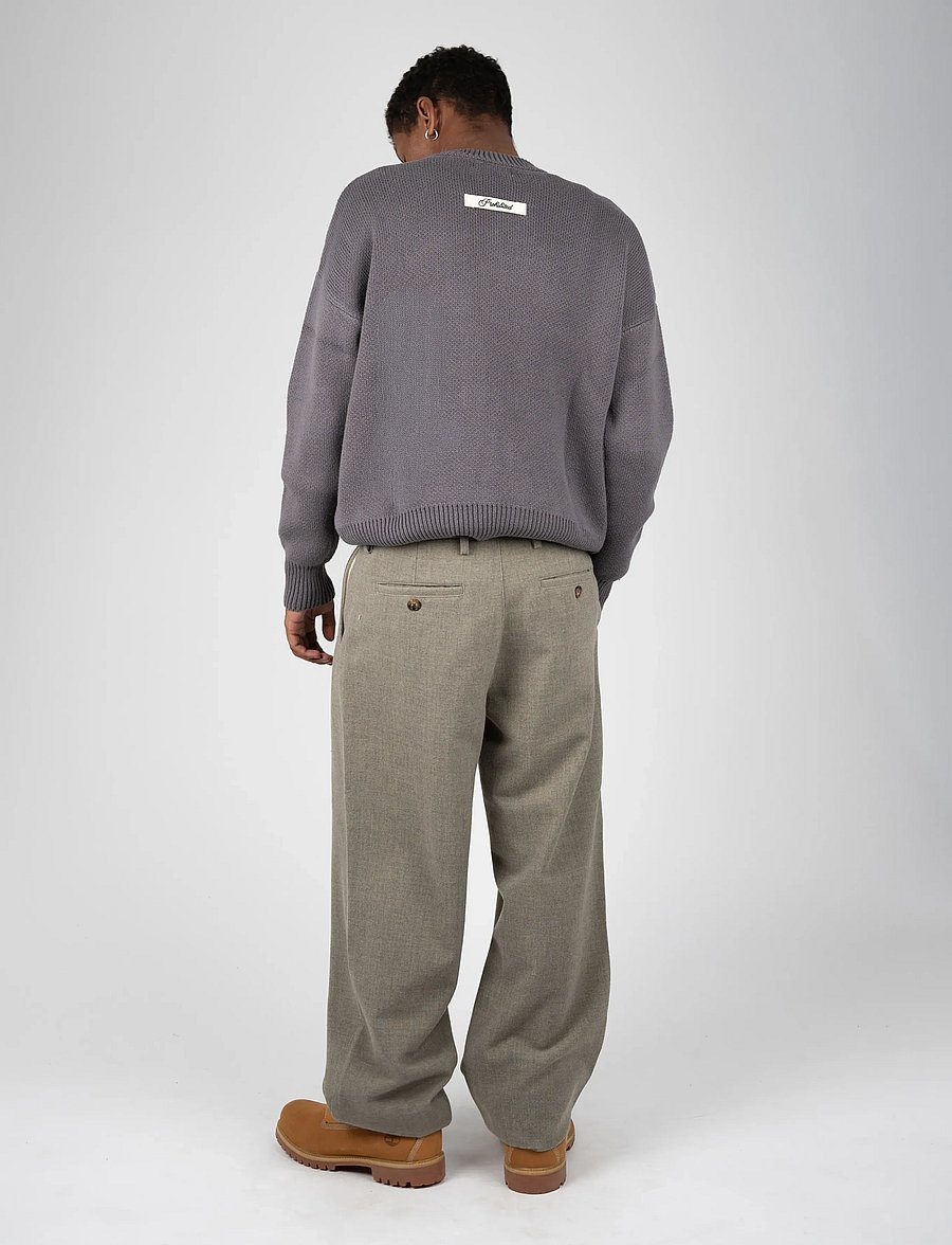 Prohibited - Varsity Knit Sweater - brown - 3