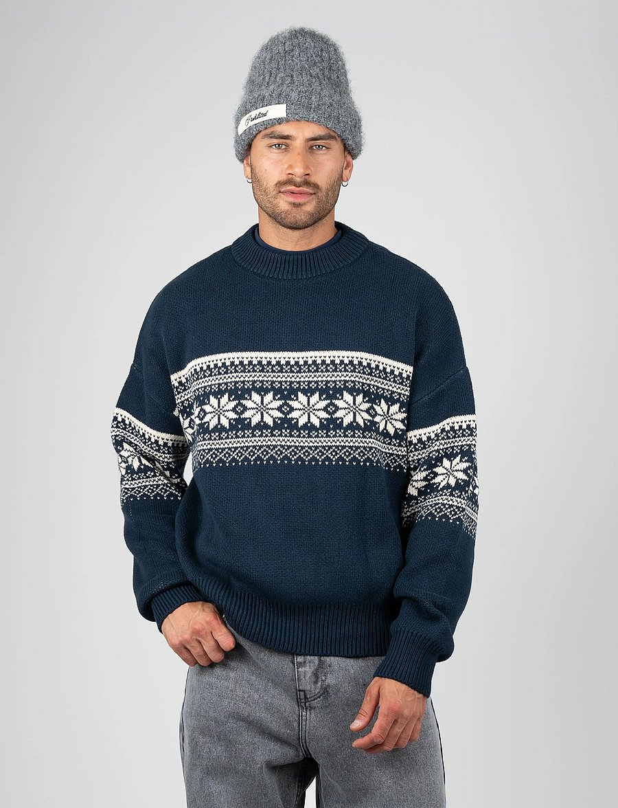 Prohibited - Nordic Knit Sweater - rund hals - navy - 0