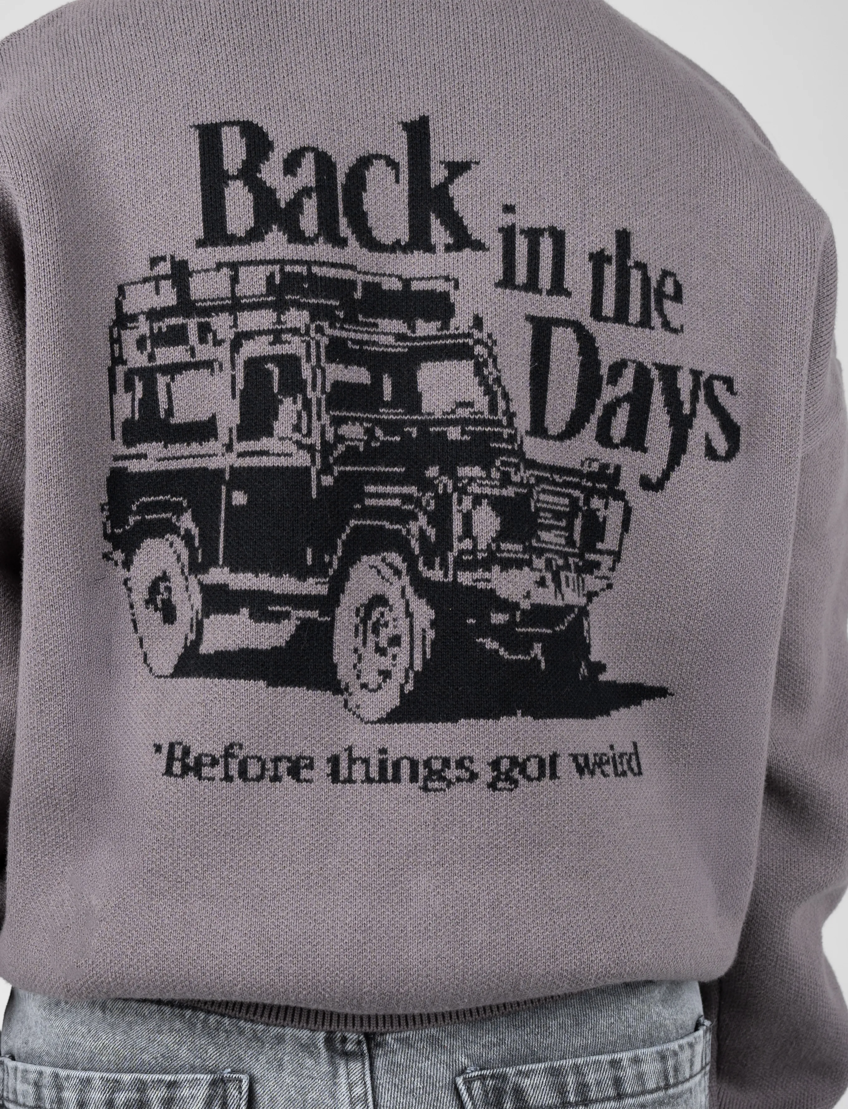 Prohibited Back In The Days Knit - Vatertag - STONE / grey
