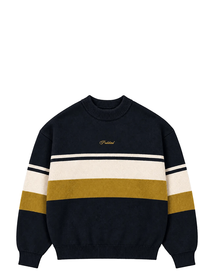 Prohibited - Kicker Knit Sweater - rundhals - navy - 1