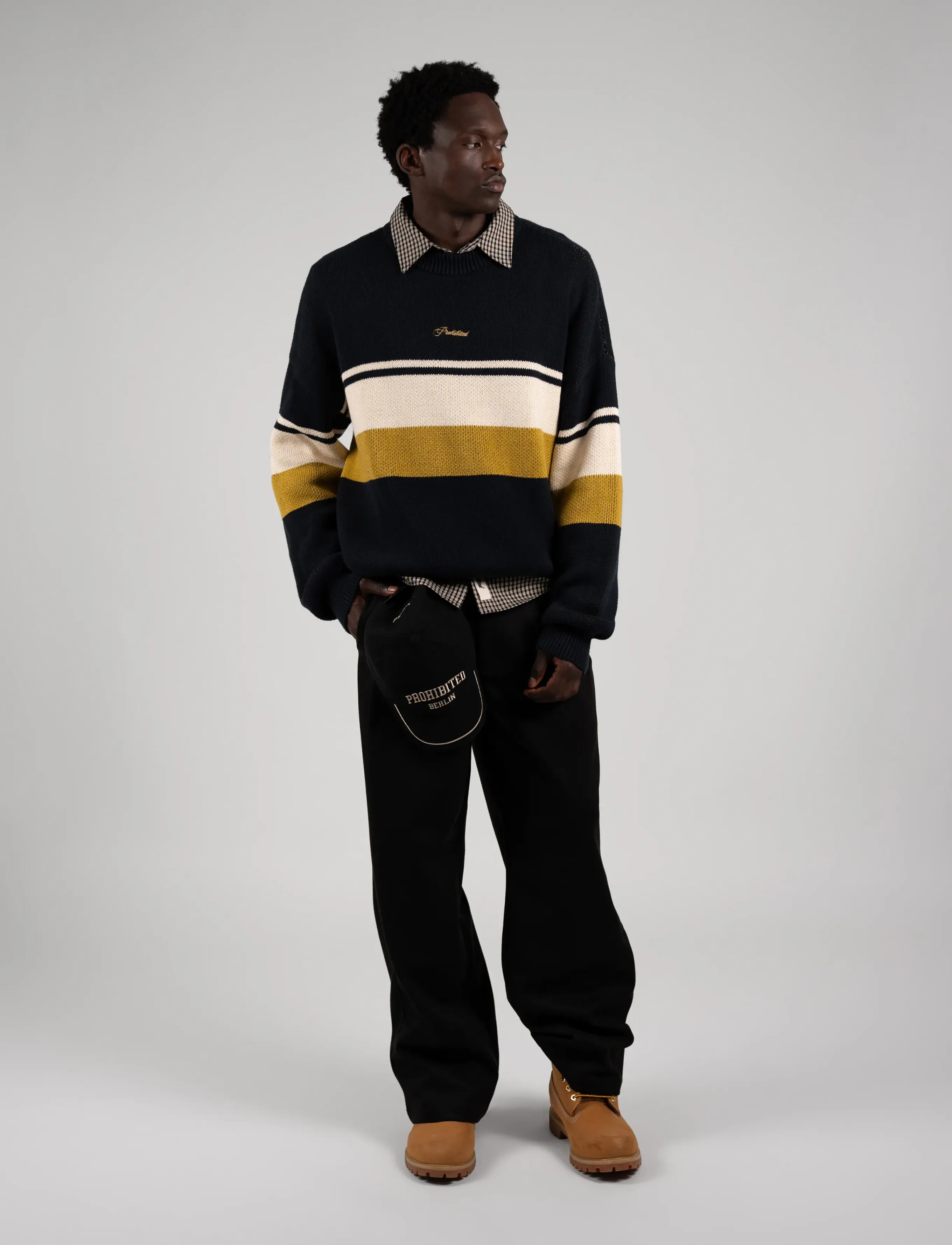 Prohibited - Kicker Knit Sweater - navy - 3