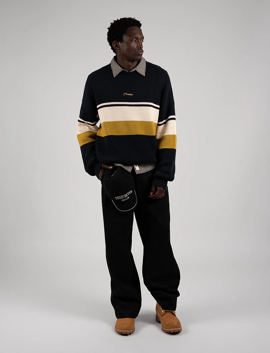 Prohibited - Kicker Knit Sweater - rundhals - navy - 3