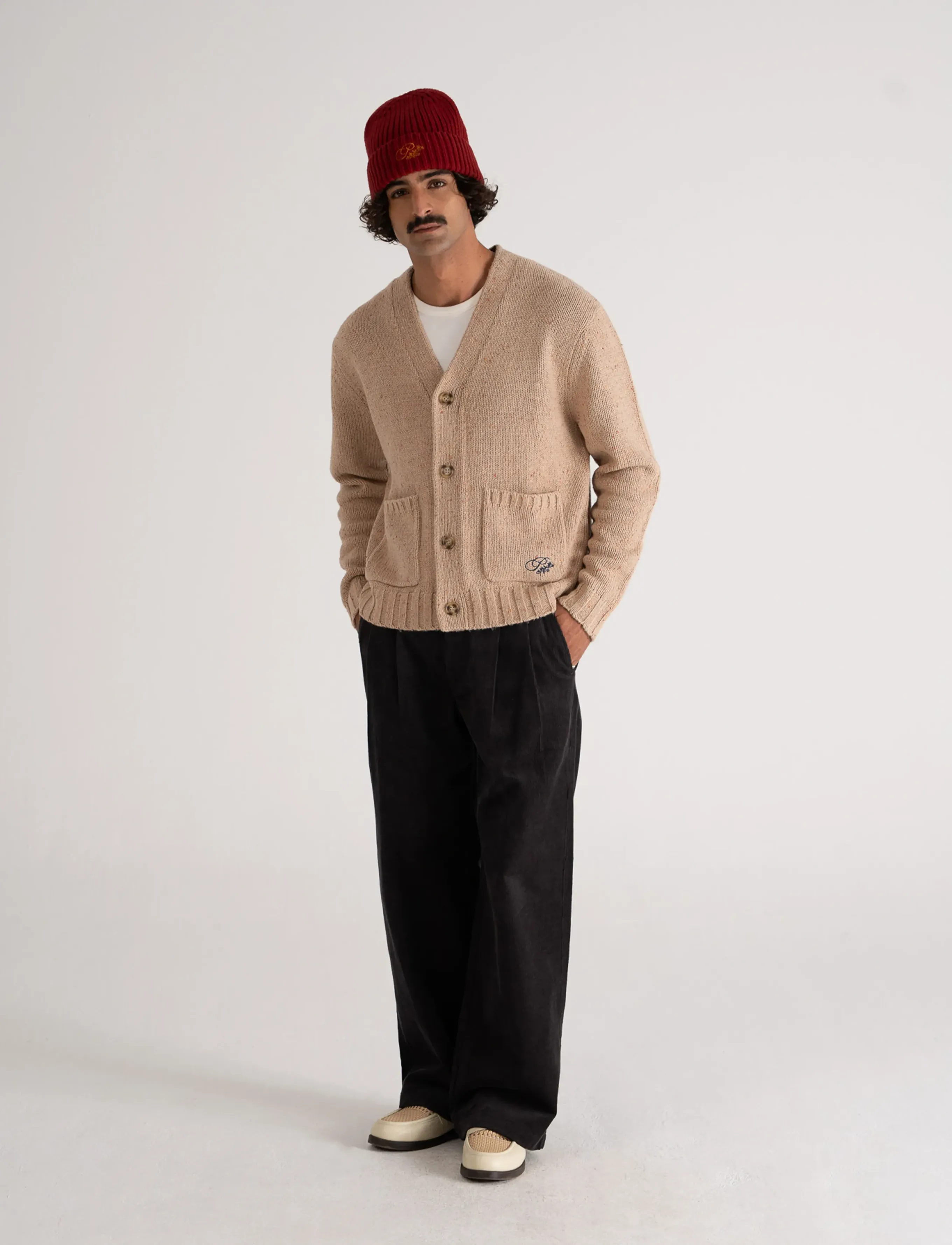Prohibited Scout Knit Cardigan - Stickat - BEIGE / beige