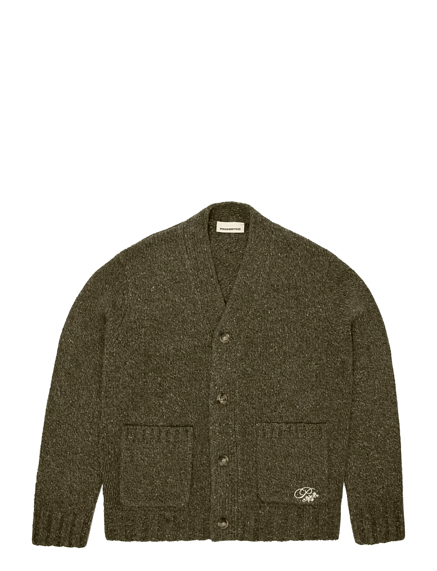 Prohibited - Scout Knit Cardigan - kardiganid - green - 1