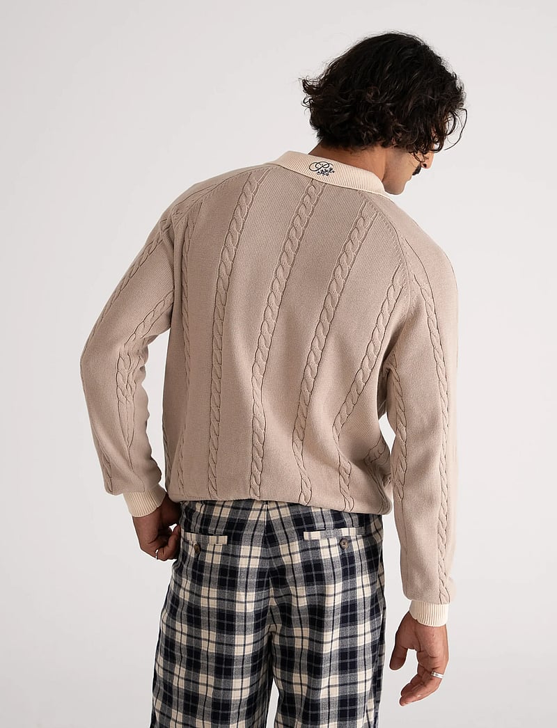 Prohibited - Legacy Knitted Jersey - trikotažiniai polo marškinėliai - beige - 4