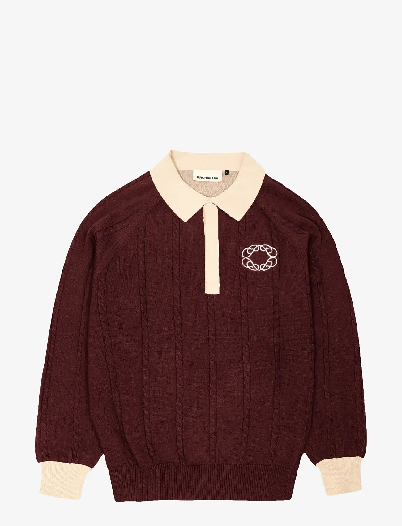 Prohibited - Legacy Knitted Jersey - stickade pikéer - bordeaux - 1