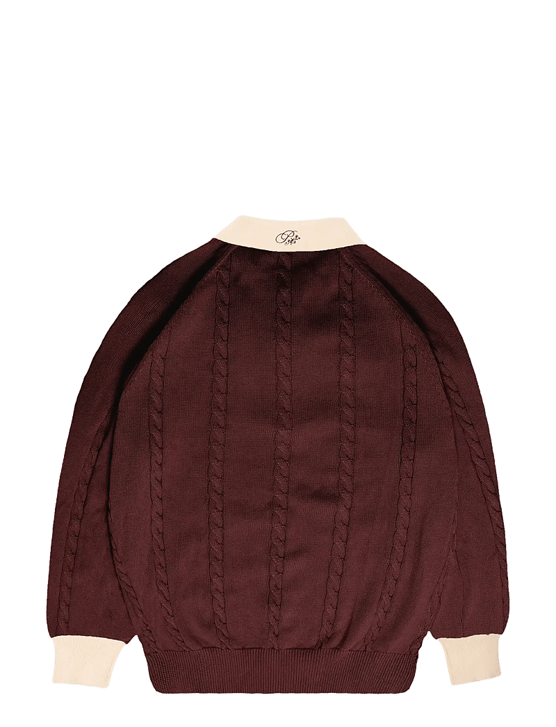 Prohibited - Legacy Knitted Jersey - stickade pikéer - bordeaux - 2