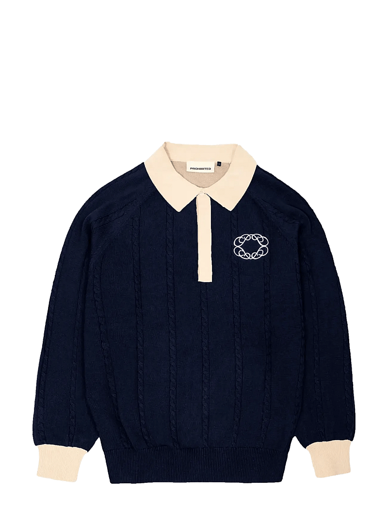 Prohibited - Legacy Knitted Jersey - gestrickte polohemden - navy - 1