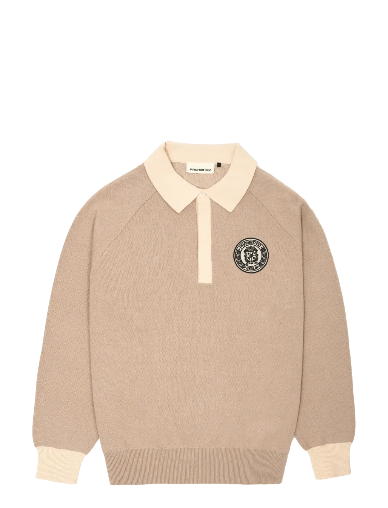 PROHIBITED Cup Strick Jersey Beige - L - Damen