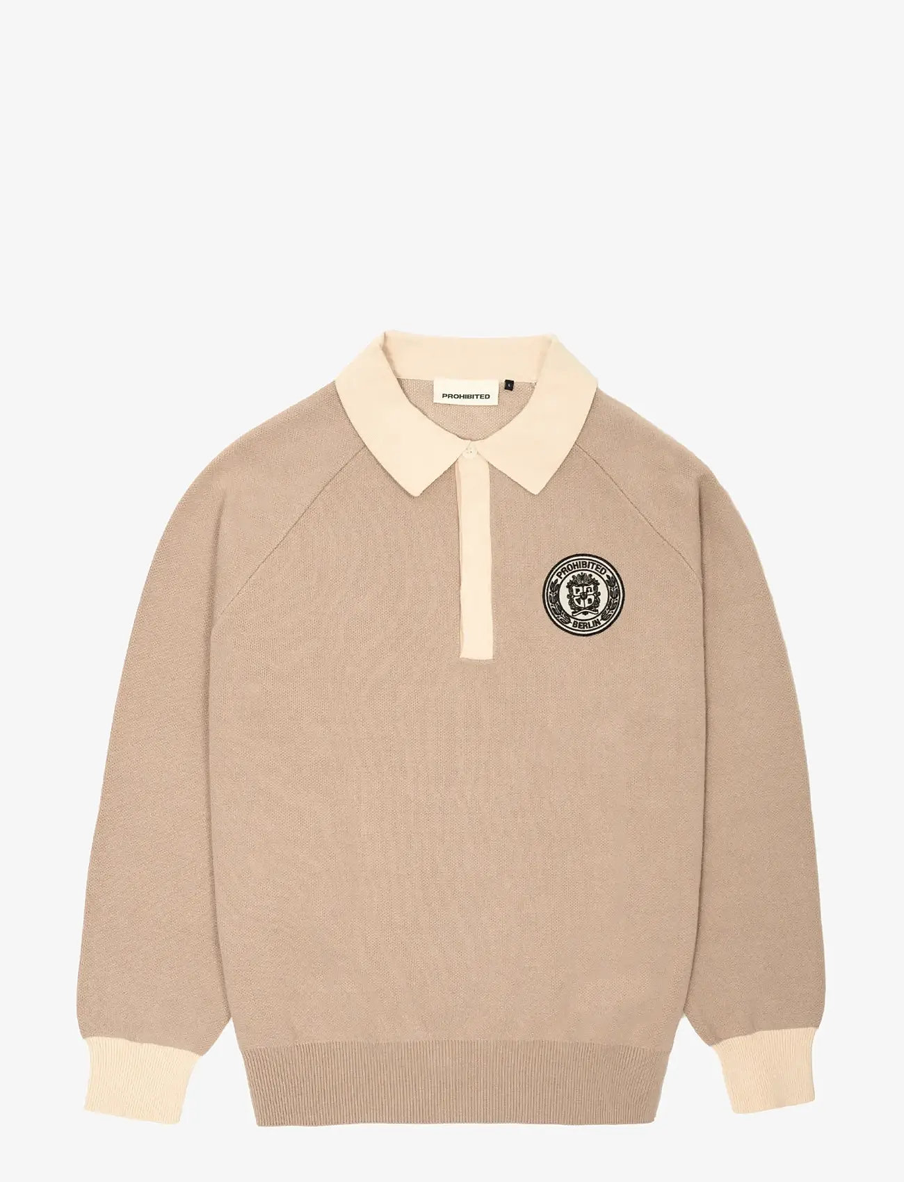 Prohibited - Cup Knitted Jersey - polostrik - beige - 1