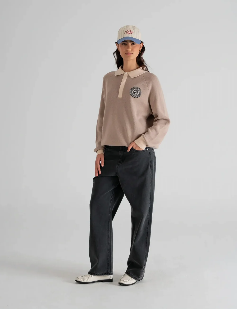 Prohibited - Cup Knitted Jersey - kootud polosärgid - beige - 3