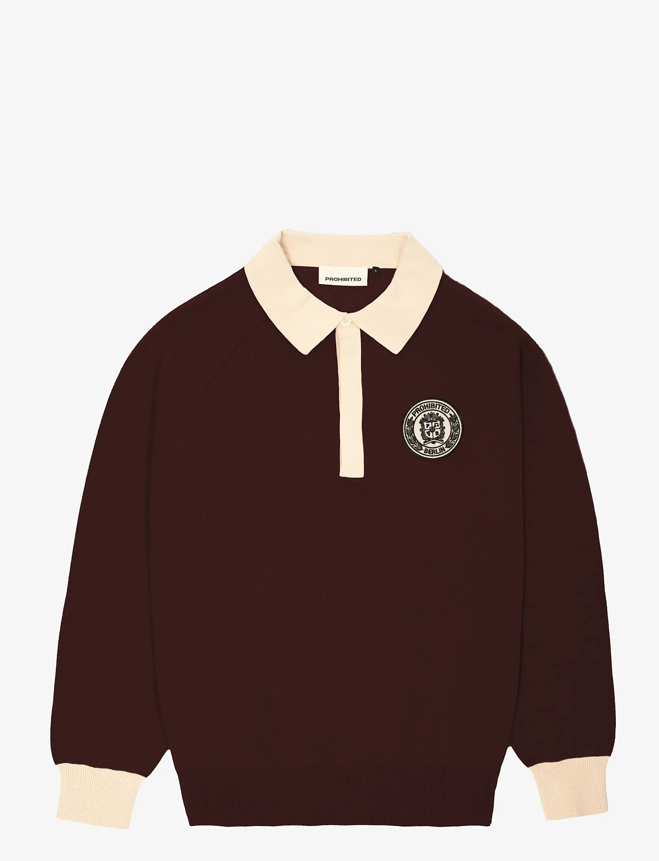 Prohibited - Cup Knitted Jersey - gestrickte polohemden - bordeaux - 1