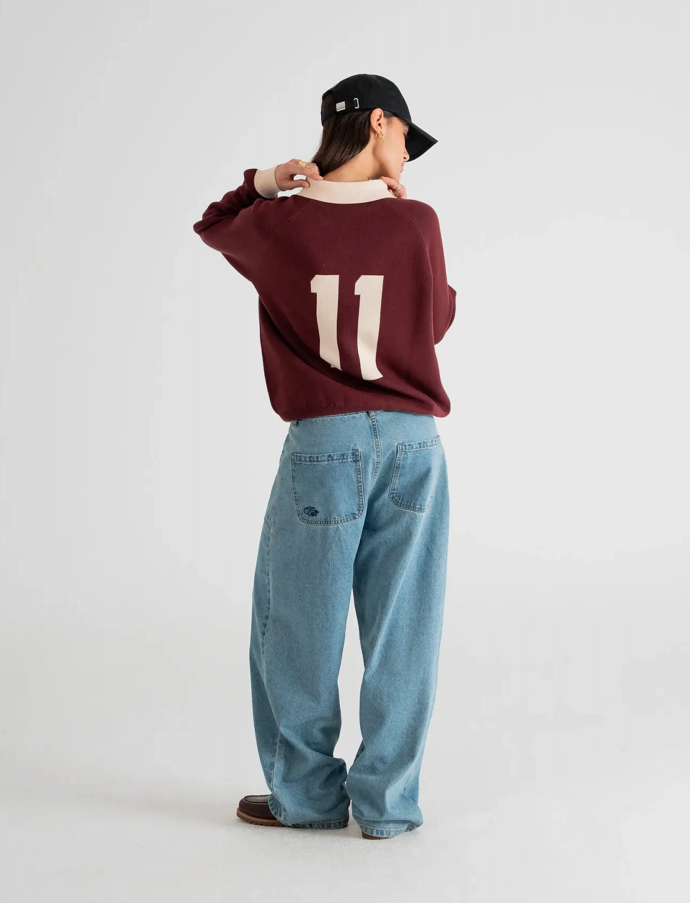 Prohibited - Cup Knitted Jersey - poloshirts - bordeaux - 5