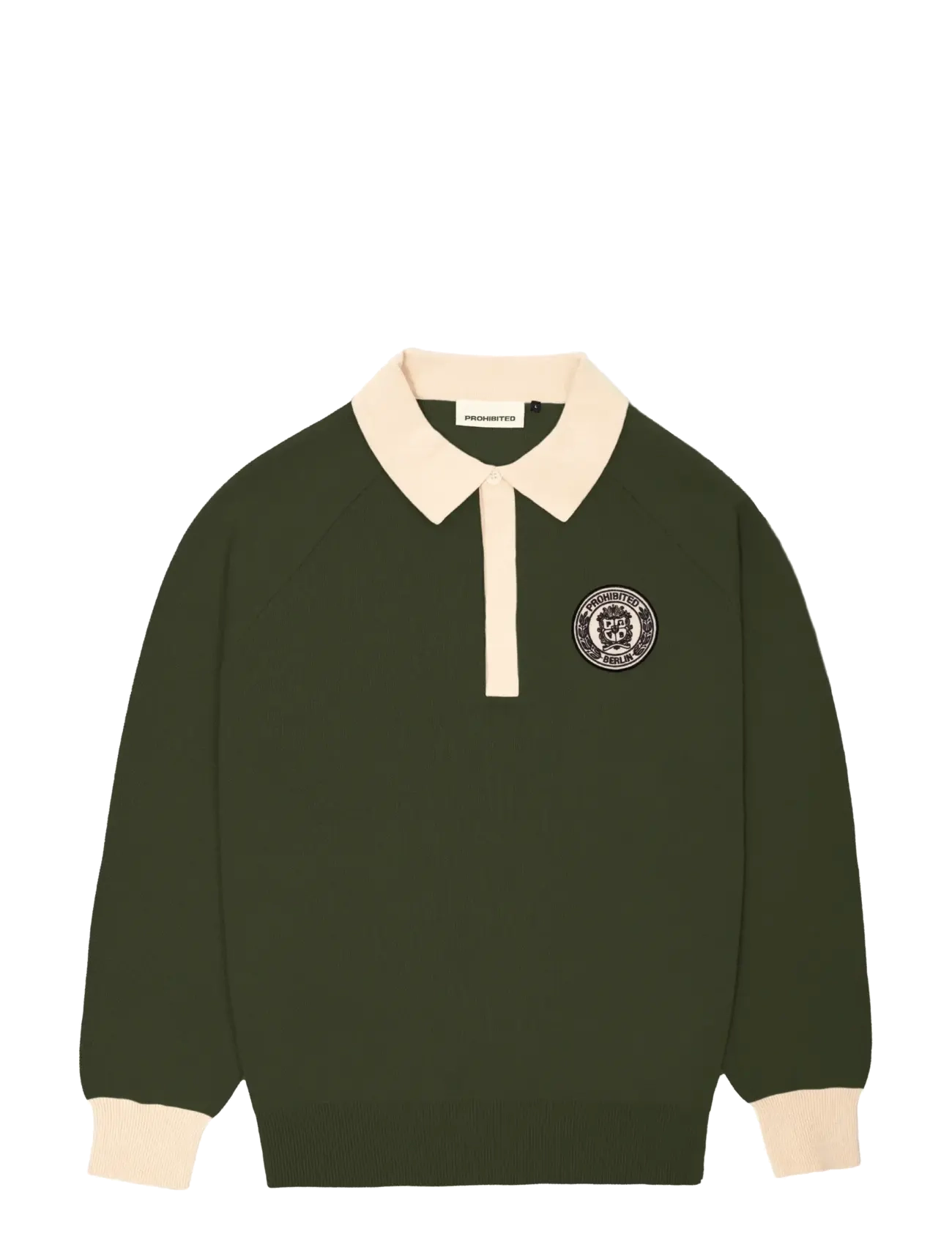 PROHIBITED Cup Strick Jersey Grün - L - Damen
