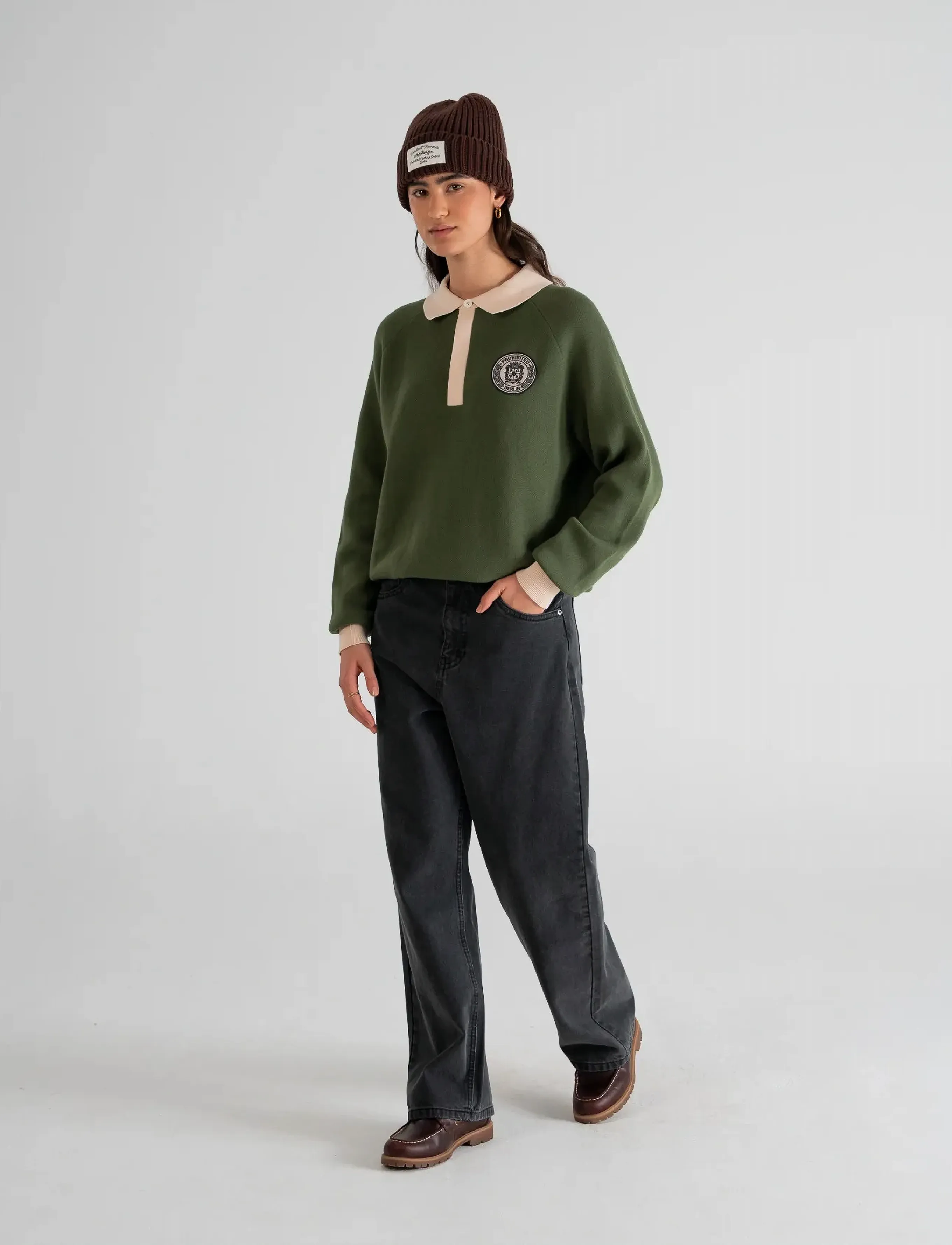 Prohibited - Cup Knitted Jersey - polos en tricot à manches longues - green - 3