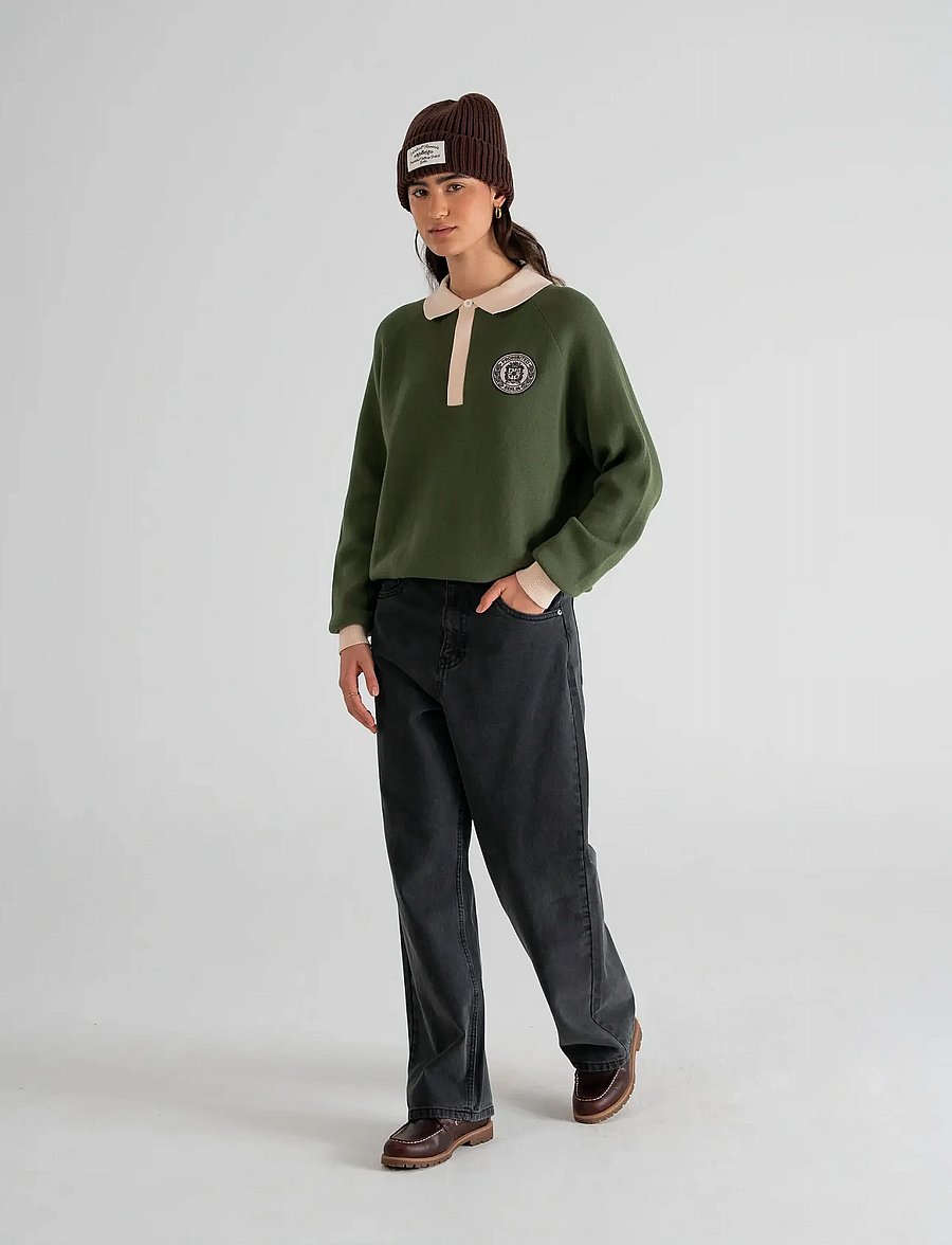 Prohibited - Cup Knitted Jersey - polos en tricot à manches longues - green - 3
