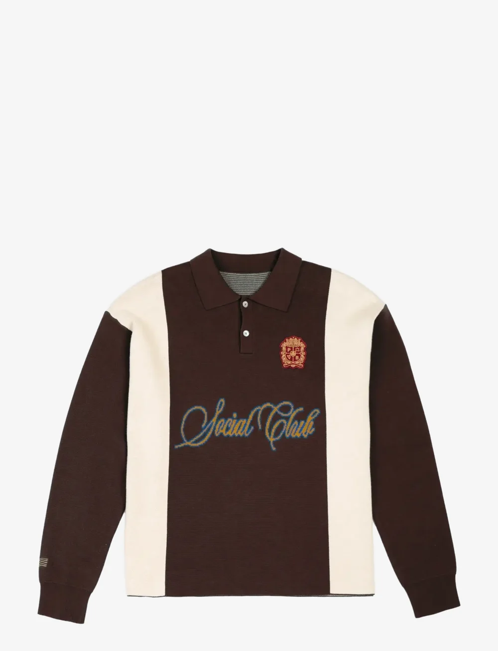 Prohibited - Contrast Clubhouse Knit - long-sleeved polos - brown - 1