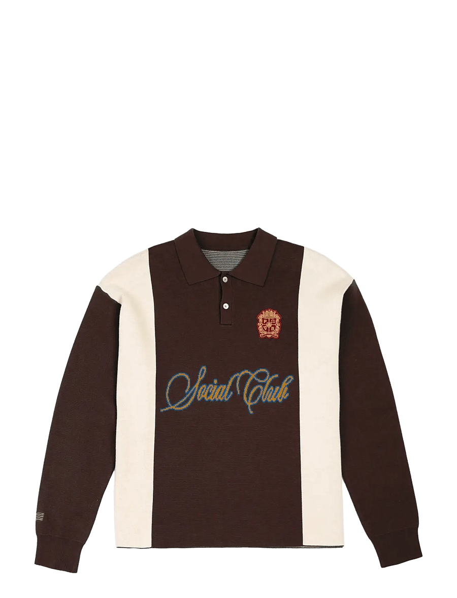 Prohibited - Contrast Clubhouse Knit - langärmelig - brown - 1