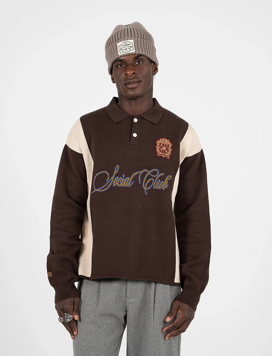 Prohibited - Contrast Clubhouse Knit - langärmelig - brown - 0