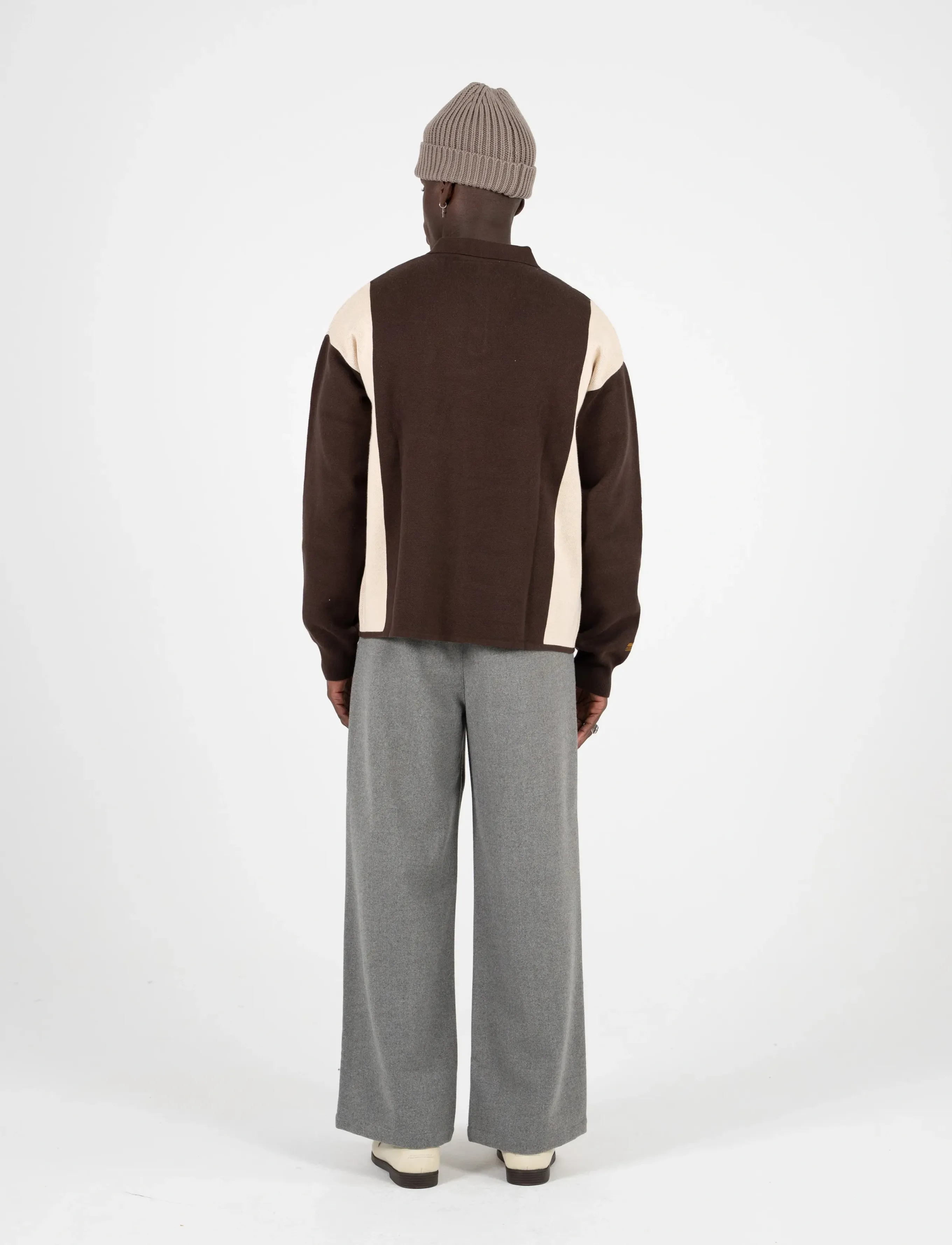 Prohibited - Contrast Clubhouse Knit - pikkade varrukatega polod - brown - 3