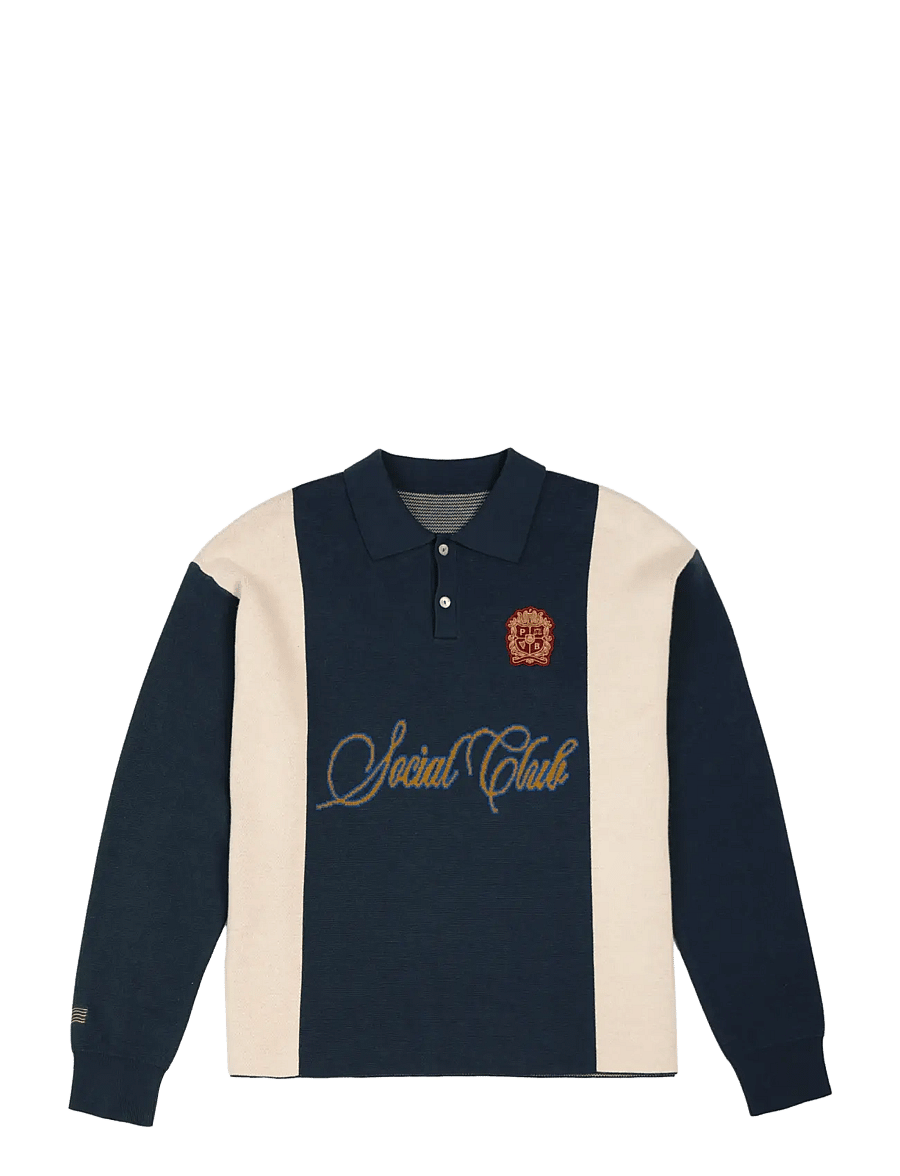 Prohibited - Contrast Clubhouse Knit - langärmelig - navy - 1