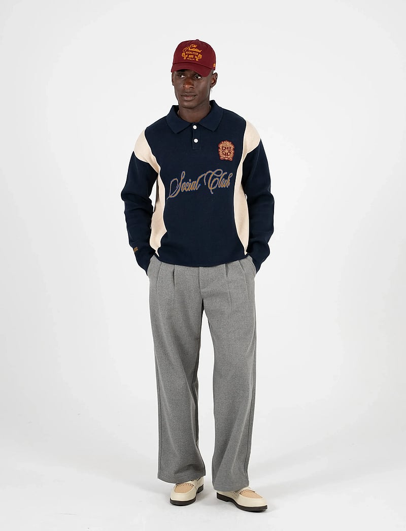 Prohibited - Contrast Clubhouse Knit - långärmade pikéer - navy - 0