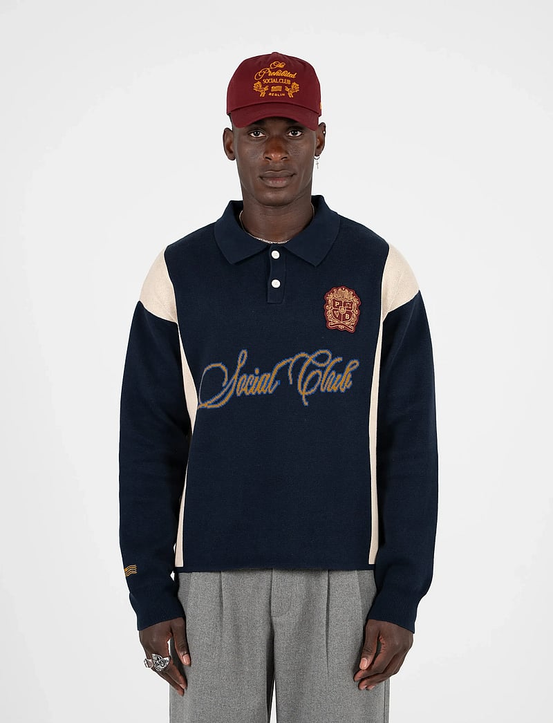 Prohibited - Contrast Clubhouse Knit - långärmade pikéer - navy - 5