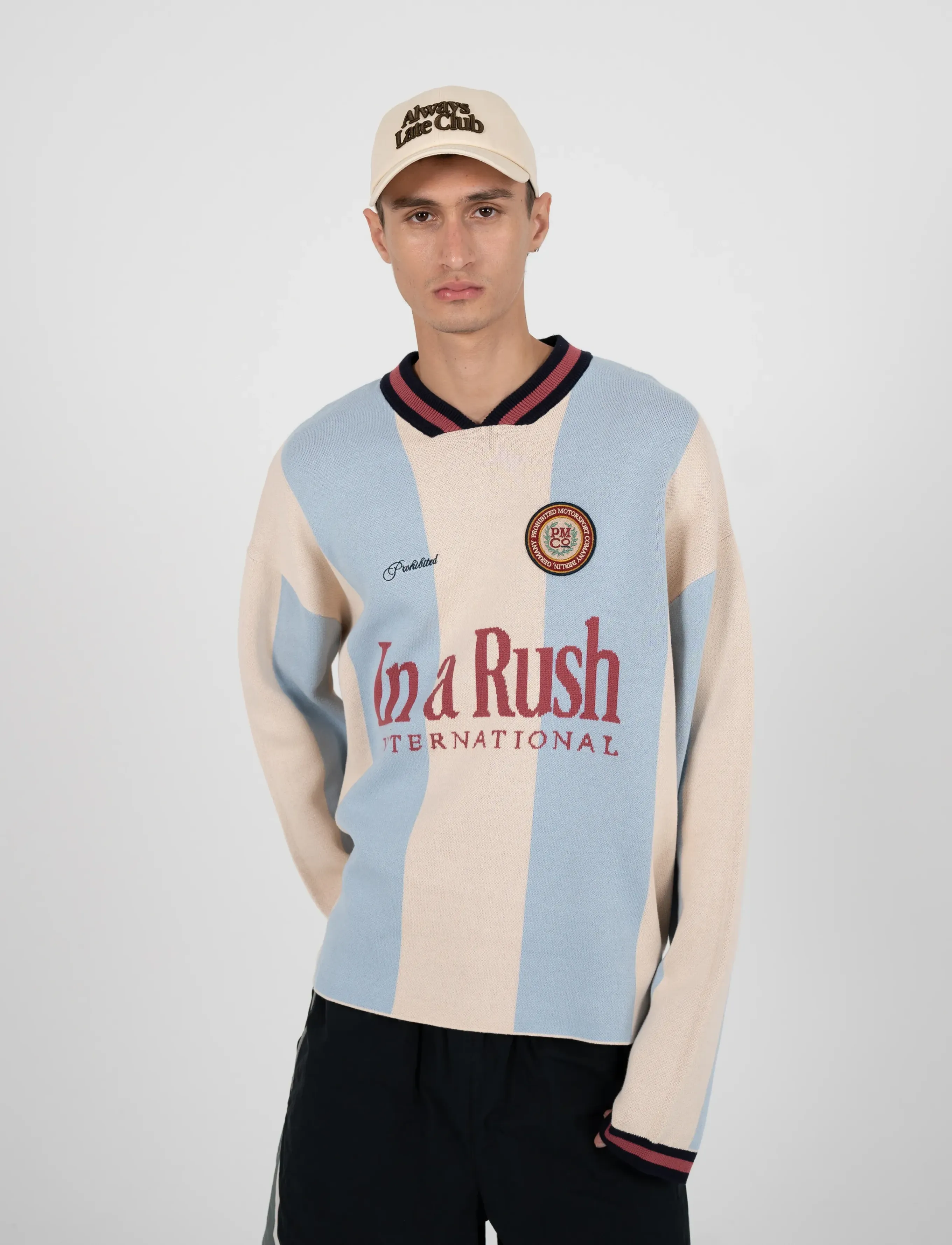 Prohibited - Overdrive Knit Trikot Blue - v-ausschnitt - blue - 5