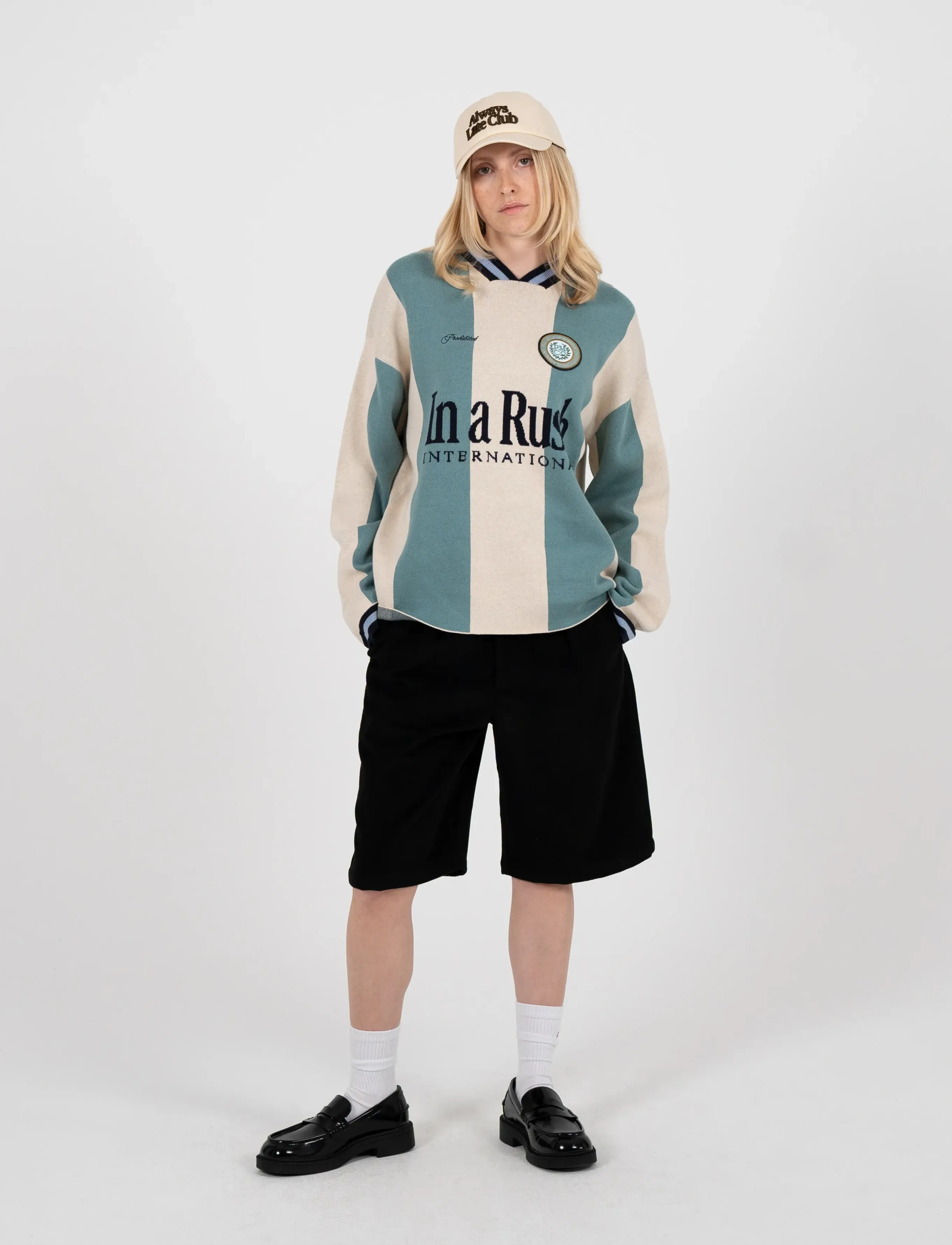 Prohibited Overdrive Knit Trikot Matcha - V-Ausschnitt - MATCHA / blue