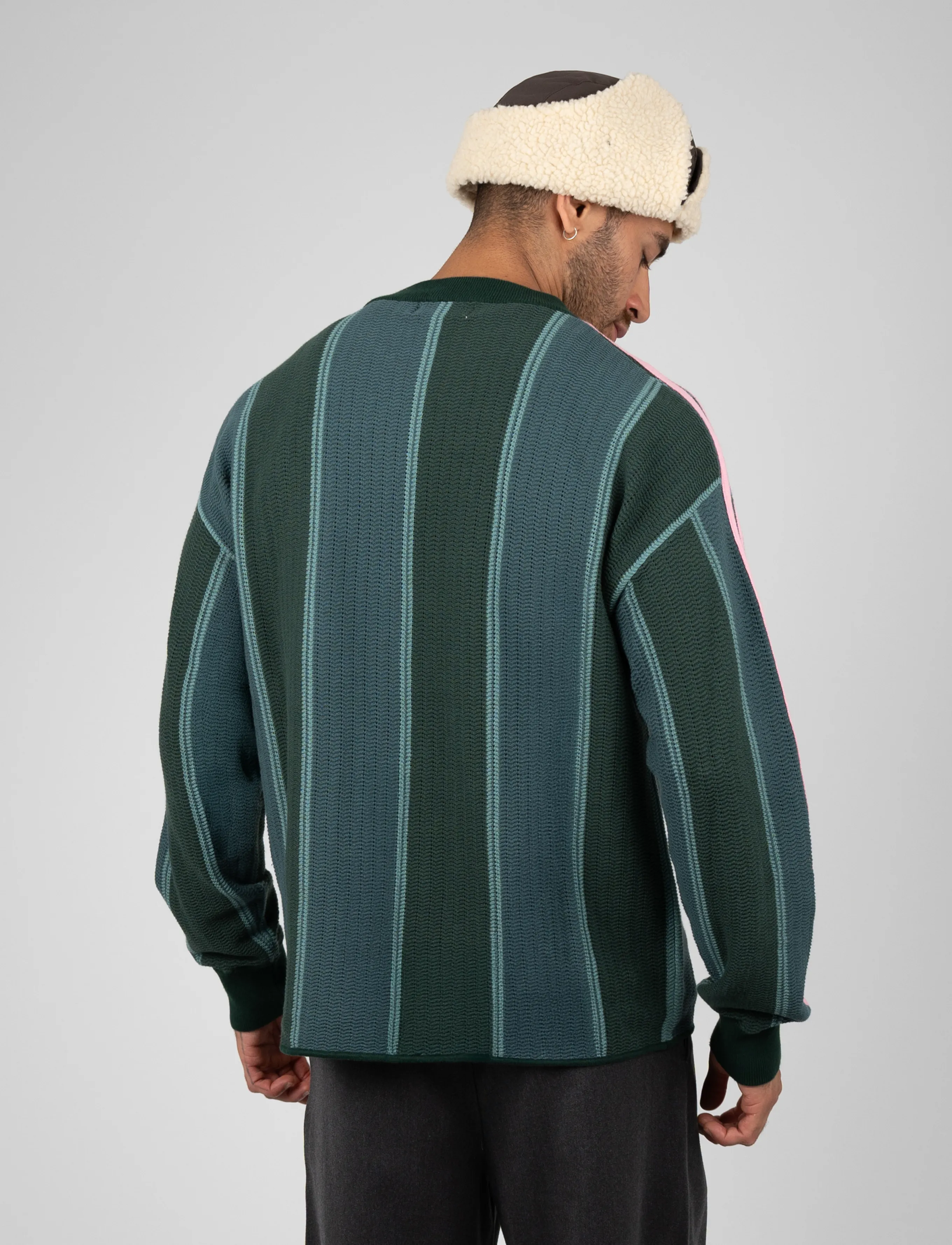 Prohibited - Striped Team Knit Trikot - green - 4