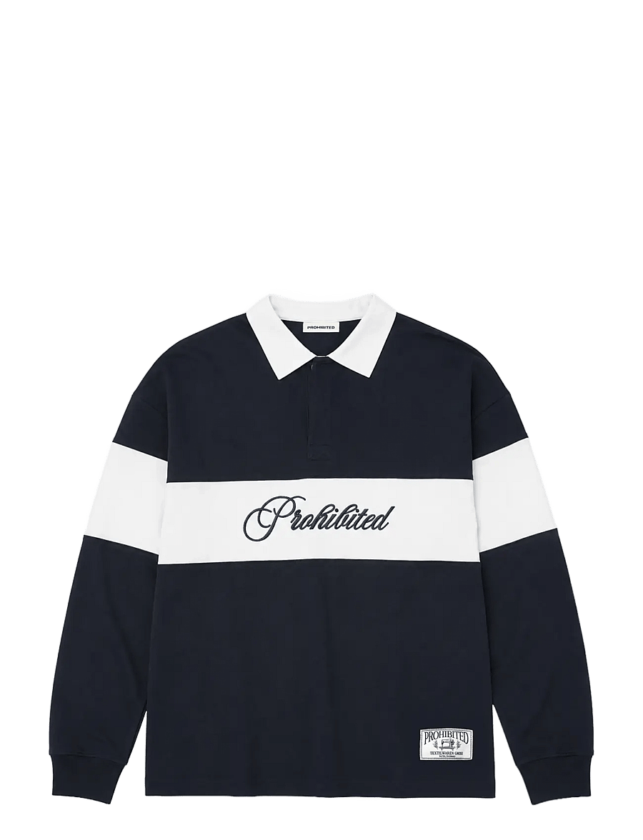 Prohibited - Back In The Days Polo - langærmede poloer - navy - 1