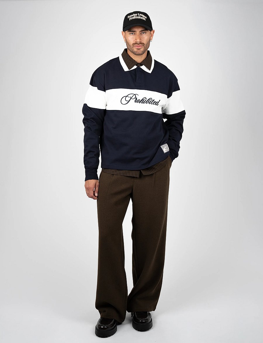 Prohibited - Back In The Days Polo - langærmede poloer - navy - 0