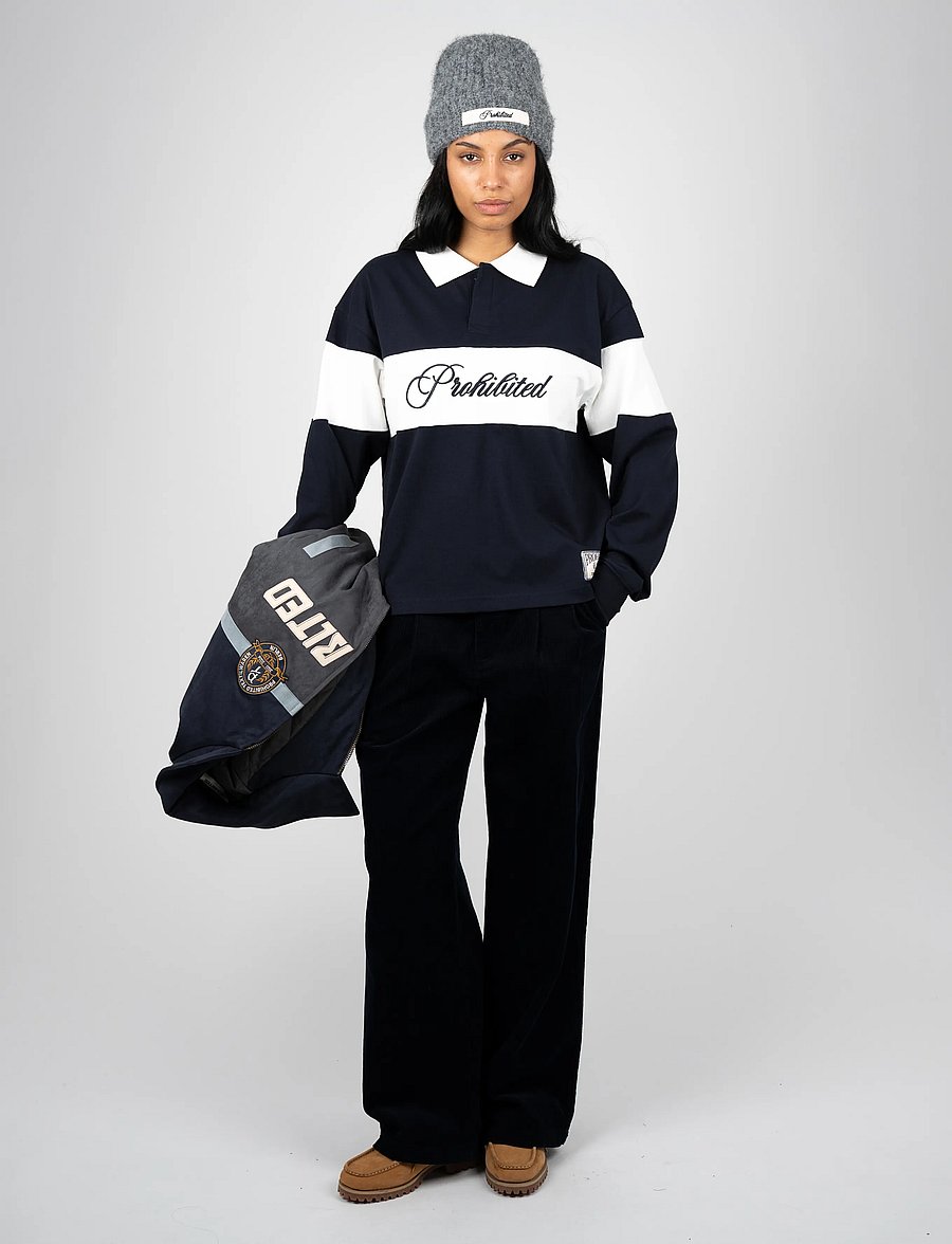 Prohibited - Back In The Days Polo - langærmede poloer - navy - 4