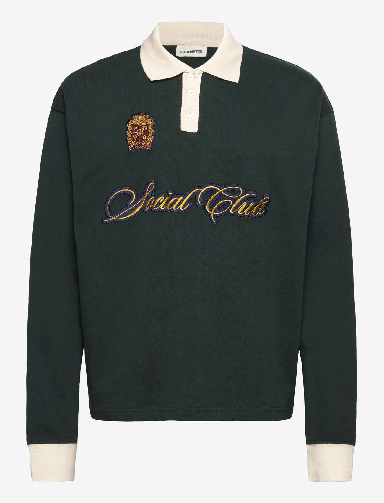 Prohibited - Club Polo Longsleeve - pikkade varrukatega kootud polosärgid - green - 1